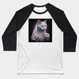 Royal White British Shorthair Baseball T-Shirt